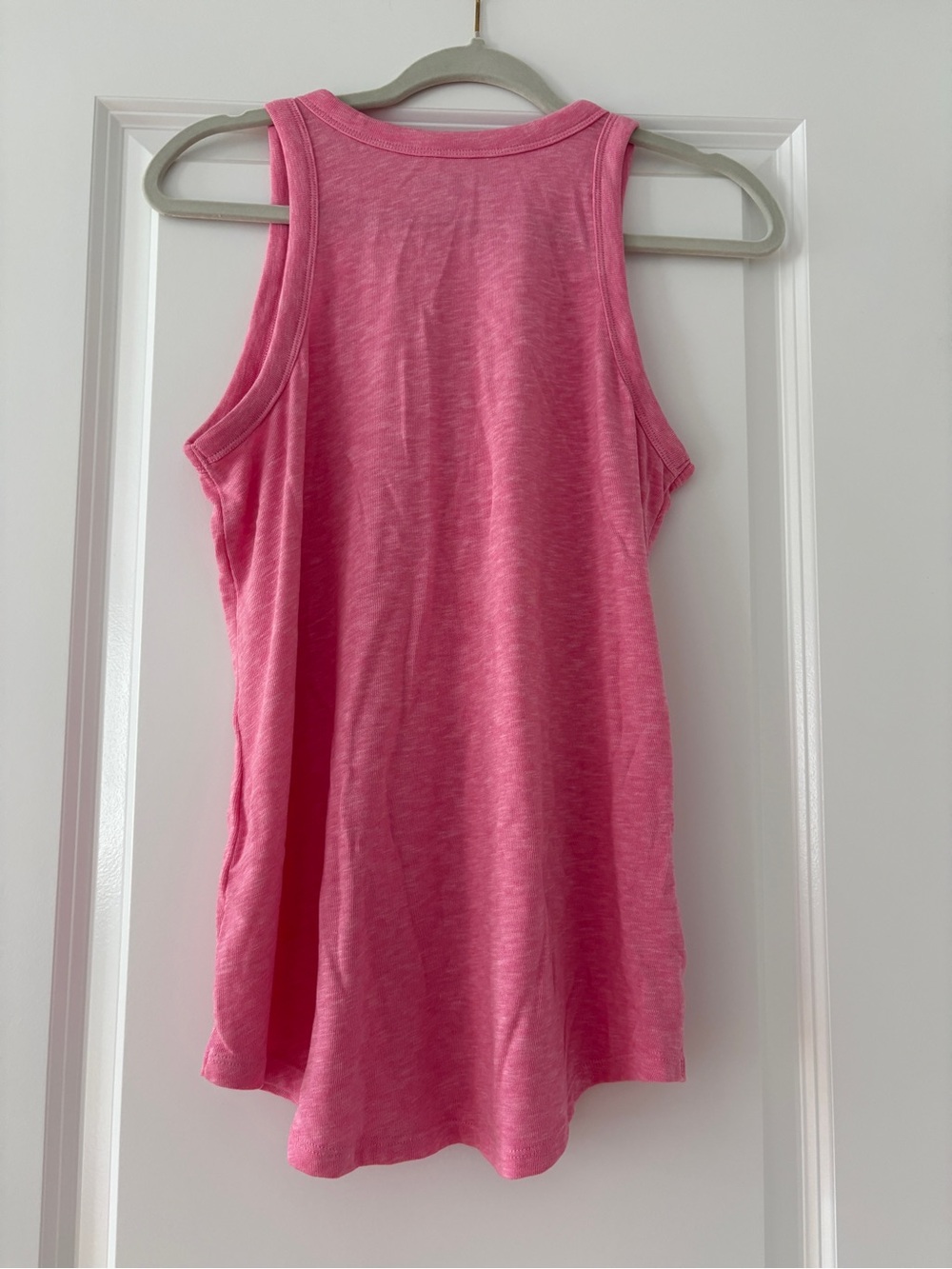 LOFT Bright Pink Henley Tank - Picture 4 of 4